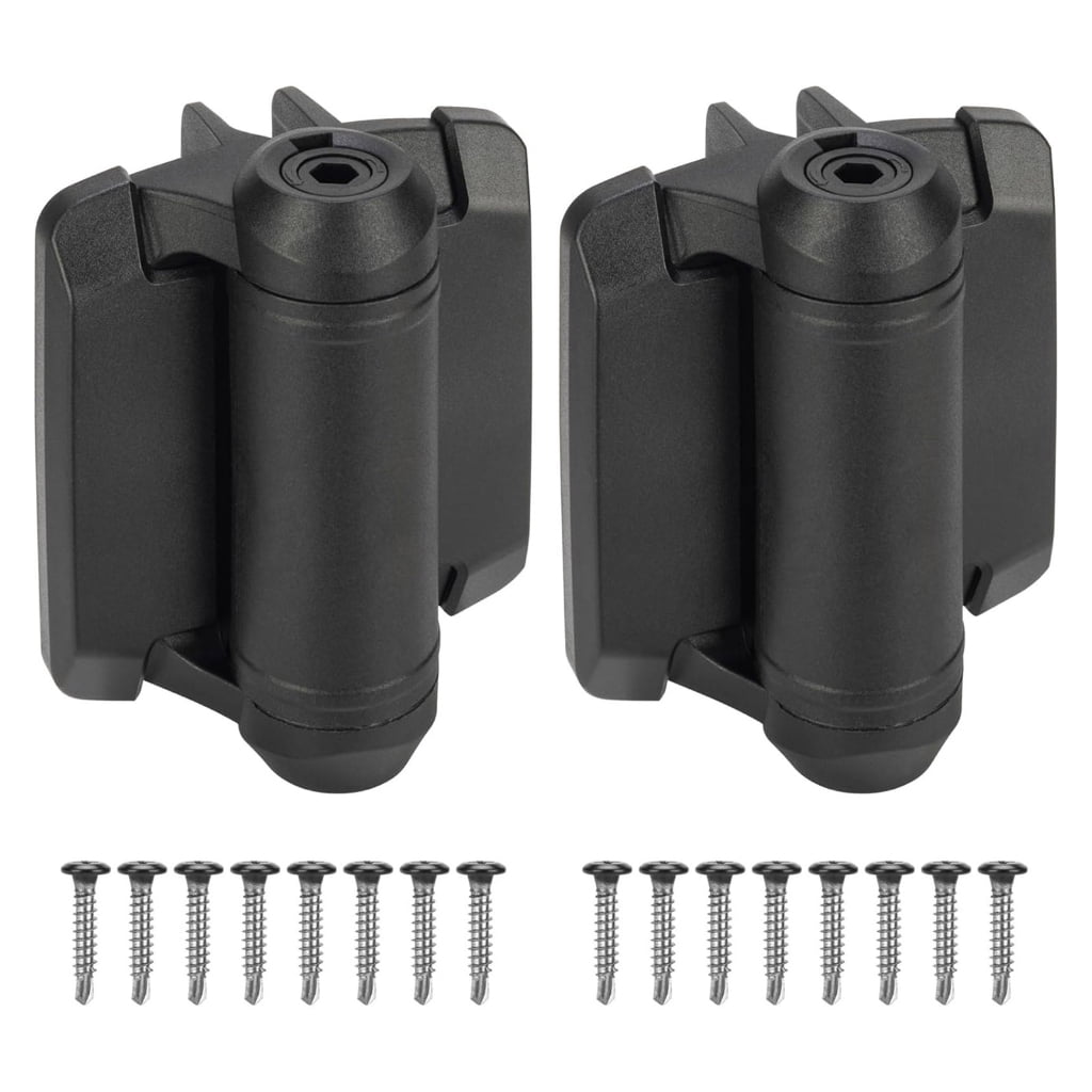 YIEMEEN 2Pcs Auto Closing Gate Hinge Hardware Heavy Duty Weatherproof Gate Hinges for Auto Closing Metal, Wood Gates Enduring