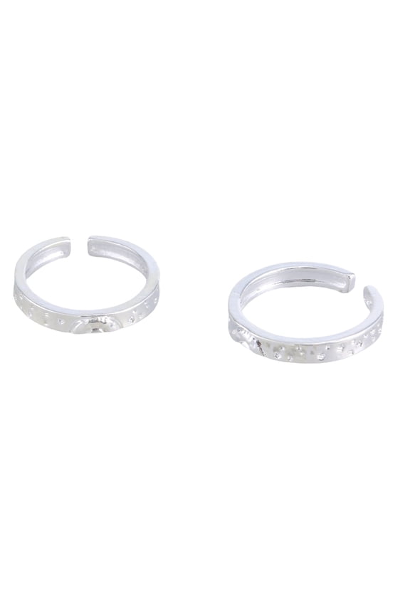 YIEMEEN 2Pcs Pattern Sun Rings Vintage Moon Rings Stylish Jewelry for Students