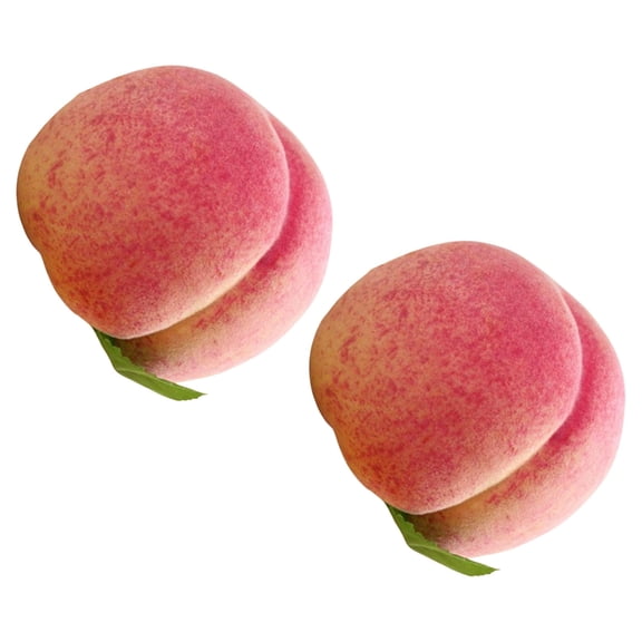 YIEMEEN 2Pcs Simulation Peach Artificial Fruit for Kitchen Decoration and Festival
