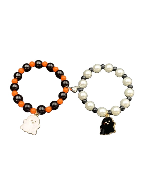 YIEMEEN 2pcs Magnetic Spiders Bracelets Mutual Attraction Magnet Matching Bracelet Gift Spiders Couple Bracelets Magnetic Heart Wrist Chain Friendship Bangle