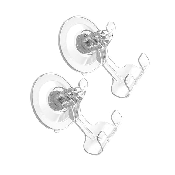 YIEMEEN 2pcs Razors Holder Suction Cup Hook Without Tool Need Clear Bathroom Accessory