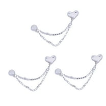 YIEMEEN 3 Pcs Magnetic Clothing Clips with Chain Lovely Bows Magnetic Buttons Heart Pants Clips Removable Magnetic Pins