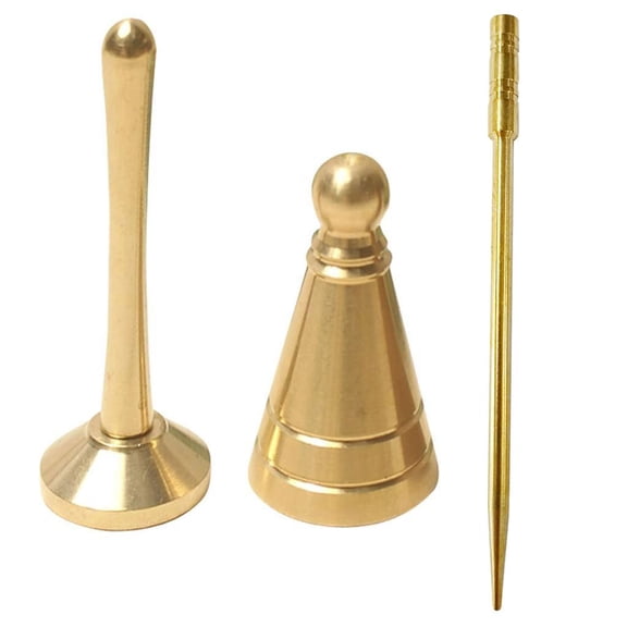 YIEMEEN 3 Pcs/Set Brass Incense Making Kit Pure Copper Cone Incense for Burner Holder Ki