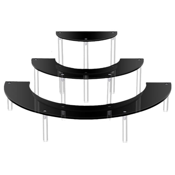 YIEMEEN 3 Tiers Acrylic Display Risers Storage Stand for Perfume Cupcake Figures and Desserts Home Decoration Organizer