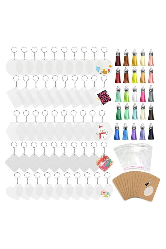 YIEMEEN 300PCS Keychain Making DIY Crafts DIY Keychains Materials Kits DIY Making Keychain Keys Chain Accessories Resin Material