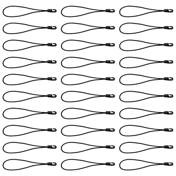YIEMEEN 30Pcs 4mm Elastic Nylon Rope With Plastic Hook Clip Stretchy Bungee Cord String For Crafting And Temporary Fastening