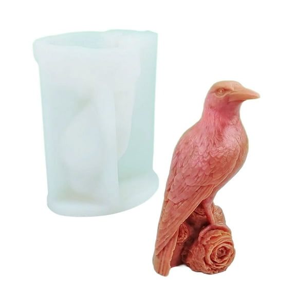 YIEMEEN 3D Crow Silicone Molds Candle Mould Scented Candle Molds Decorations Silicone Molds 3D Crow Candle Molds Scented Candle Castings Molds