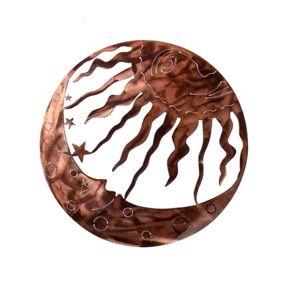 YIEMEEN 3D Metal Sun and Moon Sculpture Perfect Indoor Decor for Living Room Ornament