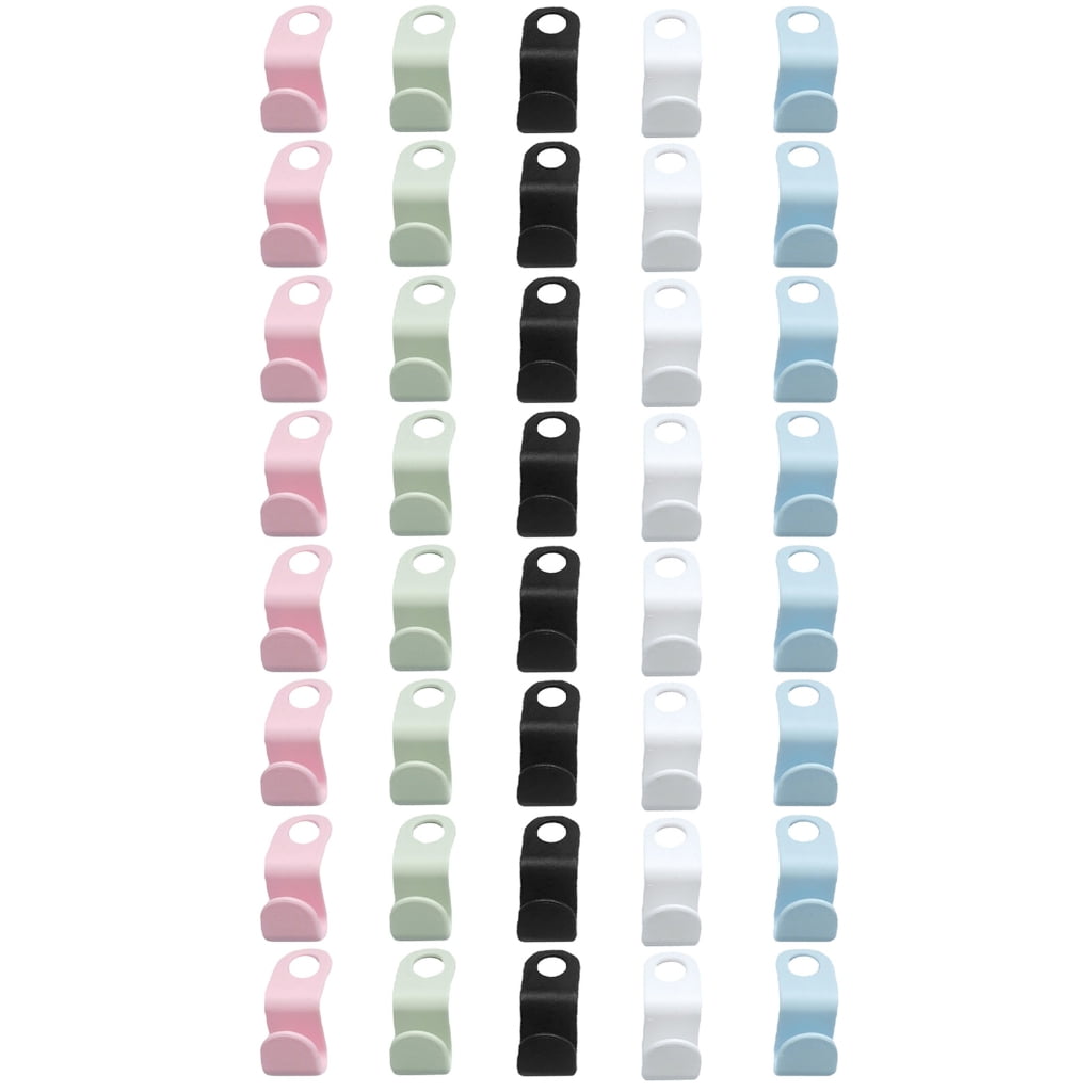 YIEMEEN 40pcs Clothes Hanger Connector Hooks Plastic Cascading Hangers ...