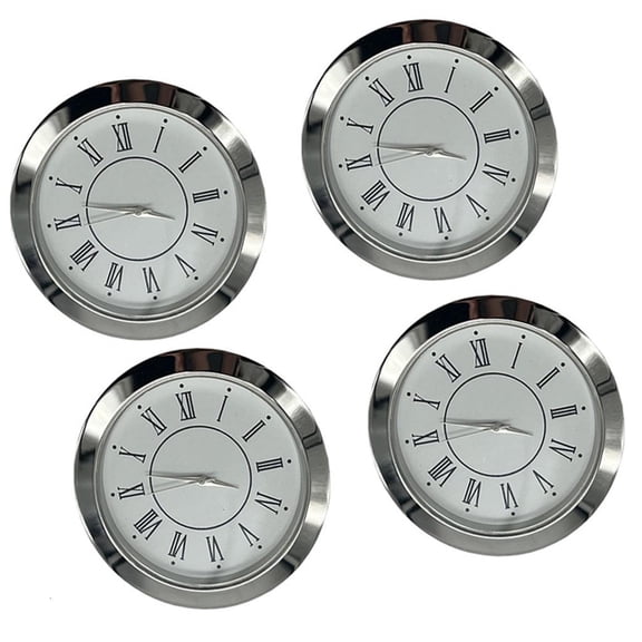 YIEMEEN 4Pcs 55mm Quartzs Clock Inserts Arabic Roman Numerals for Sophisticated Setting