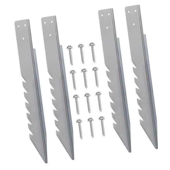 YIEMEEN 4Pcs Fence Post Anchors Ground Spikes Fence Post Repair Stakes for Repairing