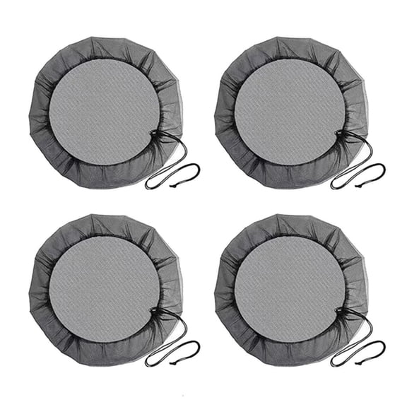YIEMEEN 4Pcs Mesh Cover for Rain Bucket Rainwater Collector Bucket Net Cover Rain Bucket Collection Bucket Net with Drawstring