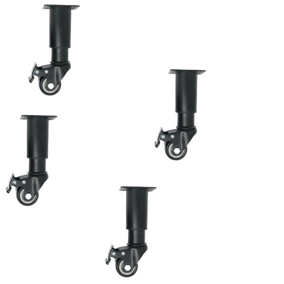 YIEMEEN 4Pcs Metal Furniture Legs with Caster Wheel for Cabinet Table Leg Caster