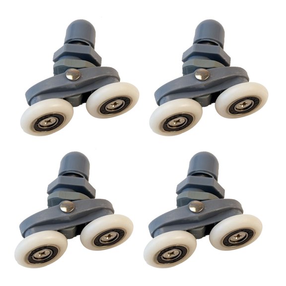 YIEMEEN 4Pcs/Set Adjusting Double Swinging Pulley Wheel Shower Cabin Sliding Door Roller