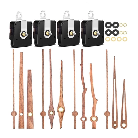 YIEMEEN 4Pieces Quiet Clock Mechanism Kits for Wall Clock Repair Clock Hands Set