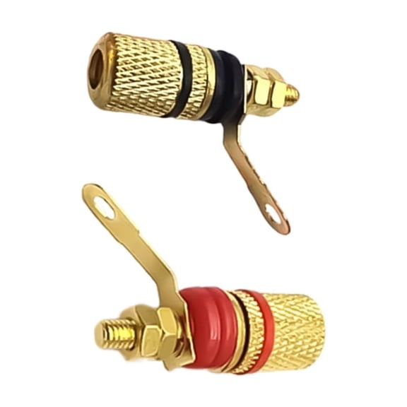 YIEMEEN 4mm Binding Post Banana Plug Speaker Terminals Binding Post Banana Plug Connection Clamp Gold Plated Easy Installation
