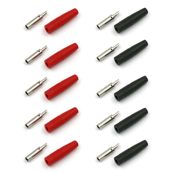 YIEMEEN 4mm Insulated Female Banana Plug Connectors Wire Solder Connector Solder Type