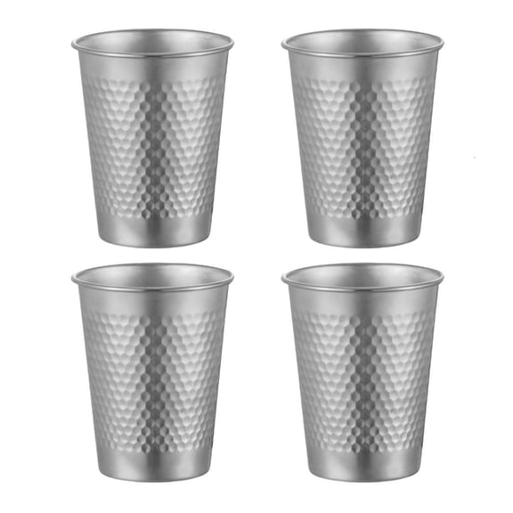 YIEMEEN 4pcs Stainless Steel Tumblers Cups Children Safe And Portable Drinking Glasses