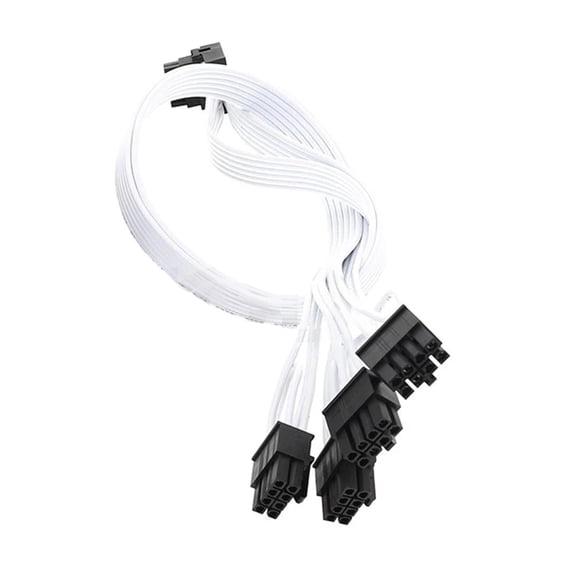 YIEMEEN 4xCPU 8pin to 16Pin Male PCI-E 5.0 12VHPWR RTX4090 90 Degree Elbow for Corsair