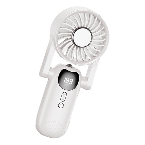 YIEMEEN 5 Speed Quiet Handheld Fan With Bright Flashlight And USB Charging Port