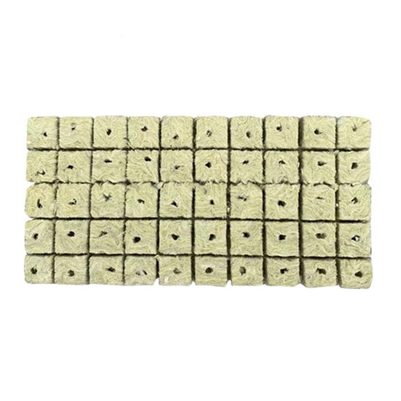 YIEMEEN 50 Pcs Rock Wool Grow Cubes for Cuttings Cloning Plants Propagation Starting Hydroponic Grow Media Rooting Cuttings