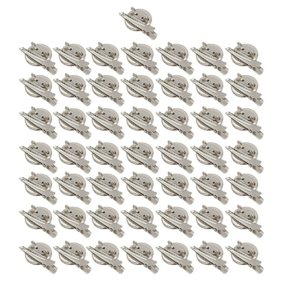 YIEMEEN 50Pcs Jewelry Craft Supplies Stylish Round Disc Brooch and Hair Clip Accessories