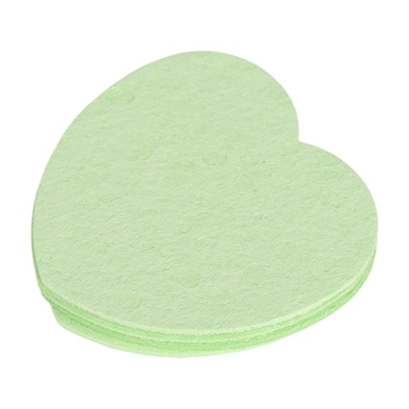 YIEMEEN 50Pcs Soft And Wood Pulp Face Sponges Adorable Heart Shape For Daily Makeup Removal