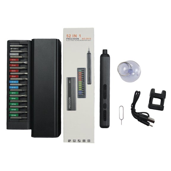 YIEMEEN 52 In 1 Electric Precise Screwdriver Set Rechargeable Magnetic Tool Suitable For Electronics Repair And Home Maintenance