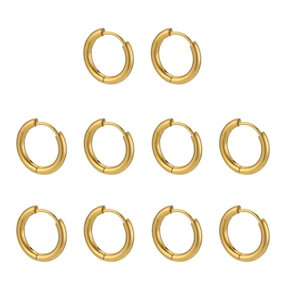 YIEMEEN 5Pair Huggie Hoop Earring Men Allergy Resistant Hoop Earring Cartilage Earring