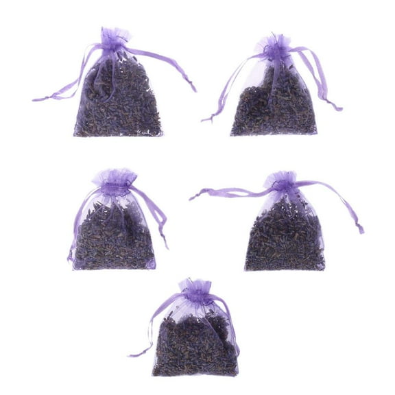 YIEMEEN 5Pcs Real Lavender Organic Dried Flowers Sachets Buds Bag Fragrance Air Fresher