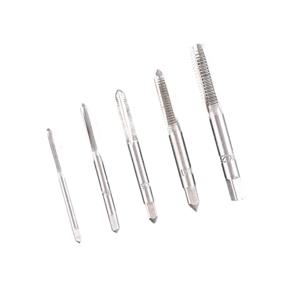 YIEMEEN 5pc Hand Tap Kit Highly speed Steel Construction Precise Straight Flute for Accurate Thread in Various Metal Materials