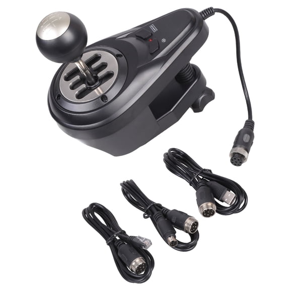 YIEMEEN 6+1 Gear Box Shifter Reverse Mechanism Sequential Mode Switches Handbrake Button Universal PC Steering Wheel Mounting