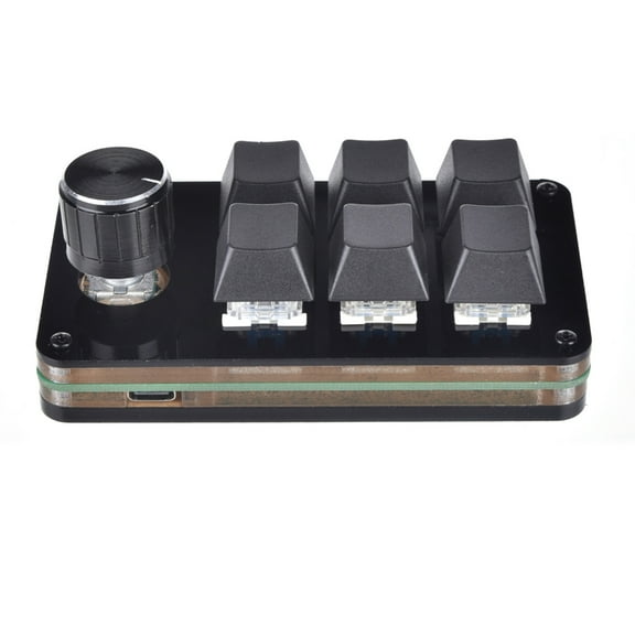 YIEMEEN 6 Key Macro Programmable Keyboard Mini Mechanical Gaming Macro Keyboard 1 Knob