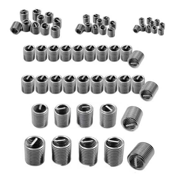 YIEMEEN 60pcs High Strength Stainless Steel Wire Thread Inserts Helical Coil Inserts 3mm-12mm Thread Repair For Worn Screw Hole