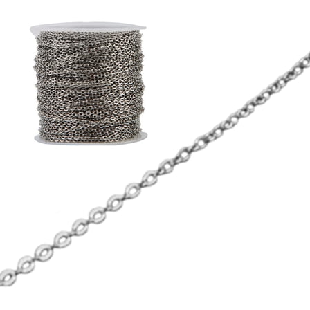 YIEMEEN 65.61Feet DIY Link Chain Necklaces 0.25-1mm, Stainless Steel Link Chain for Necklaces Earrings Jewelry Making