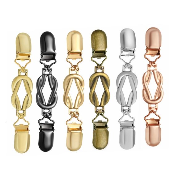 YIEMEEN 6Pcs Traditional Collar Screws For Women Clothing Accessories Thin Permanent Outfit Clasps Multiple Purpose