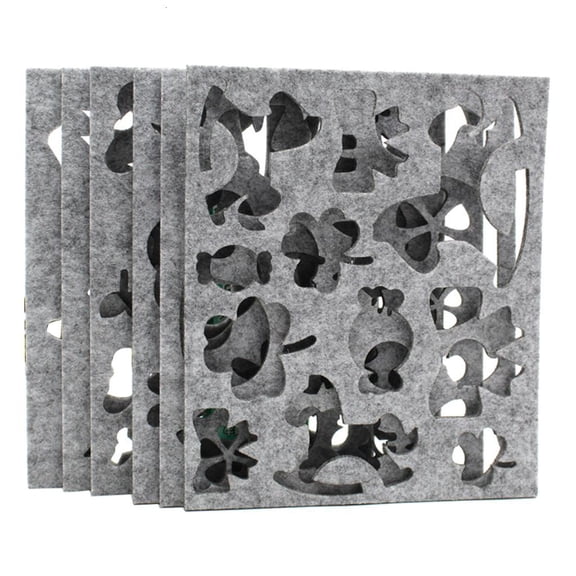 YIEMEEN 6pcs Wool Felt Mold Needle Felting DIY Craft Stencil Applique Mould Needlework