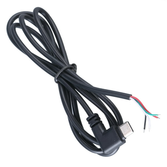 YIEMEEN 90 Degree/Straight Head USB C to 4Pin Bare Wire Open End Power Cord, Type C Male Plug Pigtail Extension Cable Line