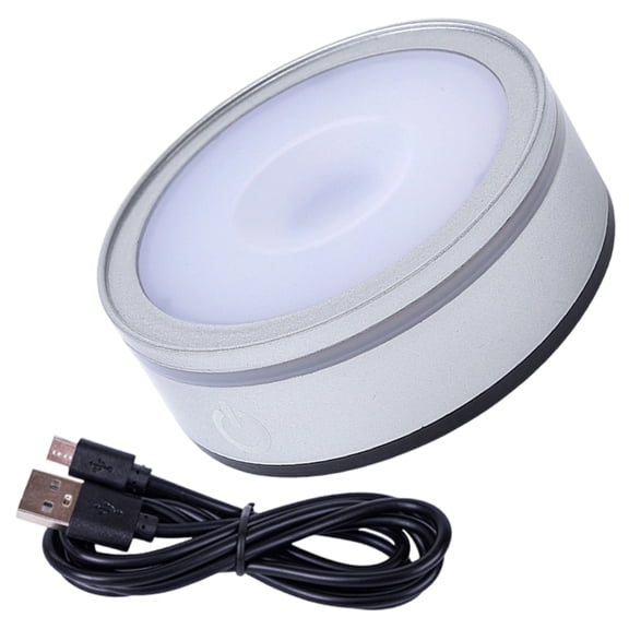 YIEMEEN ABS Portable Crystals Lamp Base Touch Dimming Safe for Display