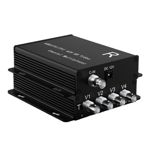YIEMEEN AHD/CVI/TVI 4 Input 1 Output Wire Coaxials Multiplexer Support 100M Transmission