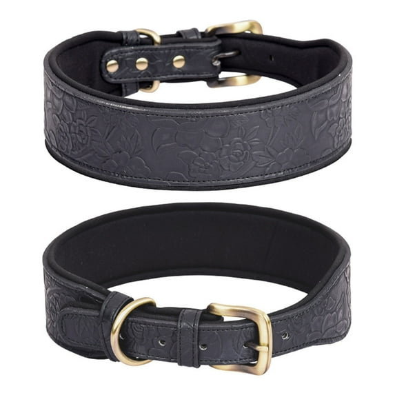 YIEMEEN Adjustable Dogs Collar Fashion Wide Collar Leather Neck Collars for Large Dogs Italian Greyhounds Pet Supplies