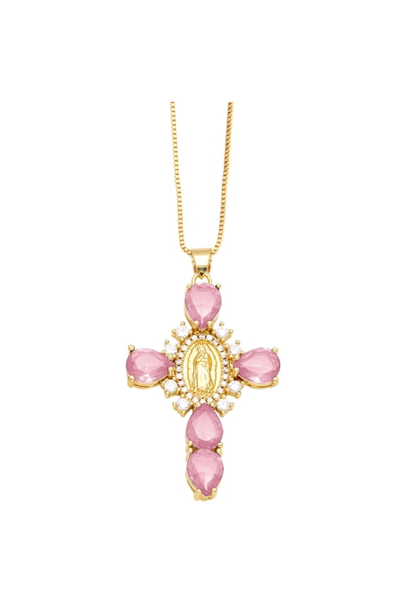 YIEMEEN Adjustable Virgin Crosses Necklace Jewelry ersonalized Neck Chain Ornament