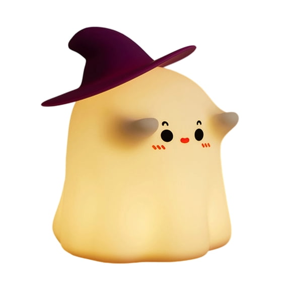 YIEMEEN Adorable Specter Night Lamp Silicone Texture for Children Featuring Food Grade