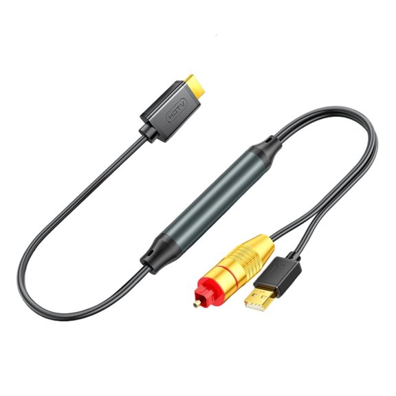 YIEMEEN Advanced Conversion HDTV RCAs Port to Fiber Media Cable 1.5m Featuring Composite Harbors for Undamaged Transfer Across Various Entertainment Devices