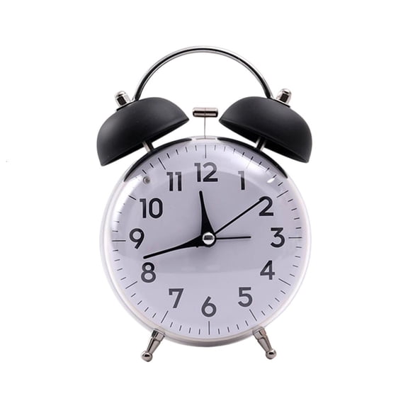 YIEMEEN Alarm Clock Double Bells Loud Alarm Retro Design Night Light Quiet Not Ticking