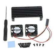 YIEMEEN Aluminum Alloy Heatsink Enclosure for Raspberry Pi Zero 2 for W Dual Fan Heat Si