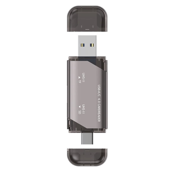 YIEMEEN Aluminum Case Double Slot SDXC Card Reader USB C 312MB/s Speed For Drones