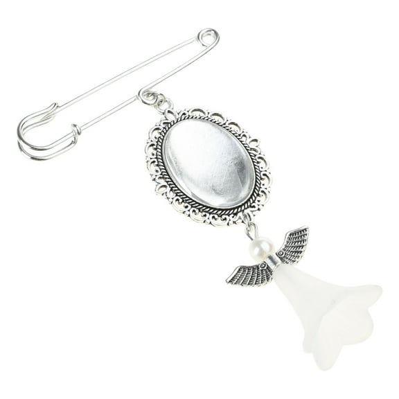 YIEMEEN Angel Wedding Bouquet Photo Charm Memorial Keepsake Boutonniere Pin Brooch Memorial Gift for Mother Of Bride Or Groom