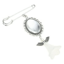 YIEMEEN Angel Wedding Bouquet Photo Charm Memorial Keepsake Boutonniere Pin Brooch Memorial Gift for Mother Of Bride Or Groom