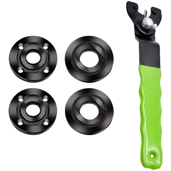 YIEMEEN Angle Grinder Flange Wrench Set With 5/8 Thread Adjustable Spanner Wrench Steel Tool For Grinding Disc Replacement